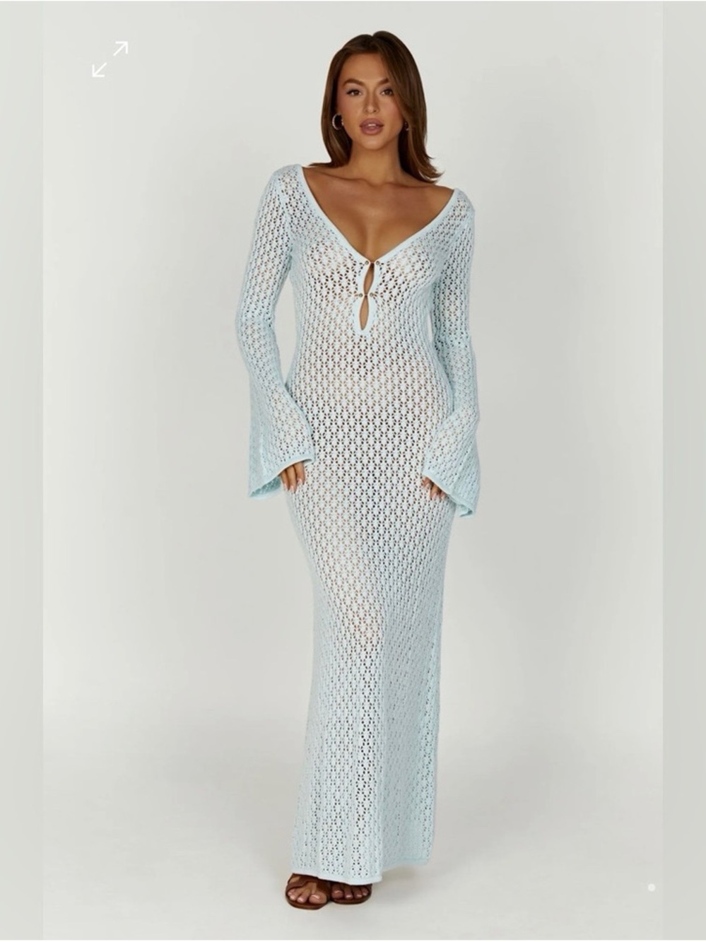 Meshki Kayleigh Crochet Maxi Dress